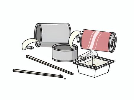 家庭ごみ 放置,空き缶,空,開封,ゴミ,使い捨て,リサイクル,ジュース,飲料,缶のイラスト素材