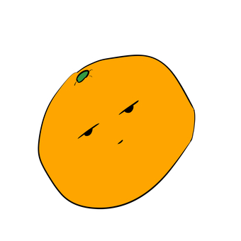 ジト目のみかん みかん,ジト目,シンプル,フルーツ,表情のイラスト素材