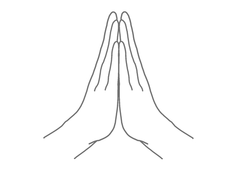 Illustration, co-palm, hand, pray, 