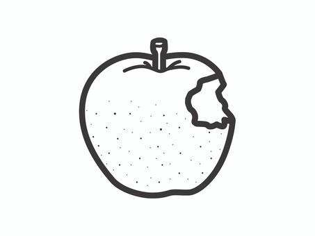 かじったりんご03 りんご,果物,かじった,秋,アイコン,マーク,シンプルのイラスト素材