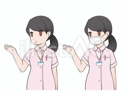 説明する、案内する、紹介する女性看護師