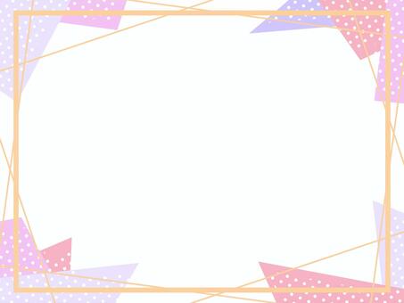 フレーム（三角ドット柄03） フレーム,枠,デザイン,柄,三角形,ドット,ライン,素材,シンプル,秋のイラスト素材