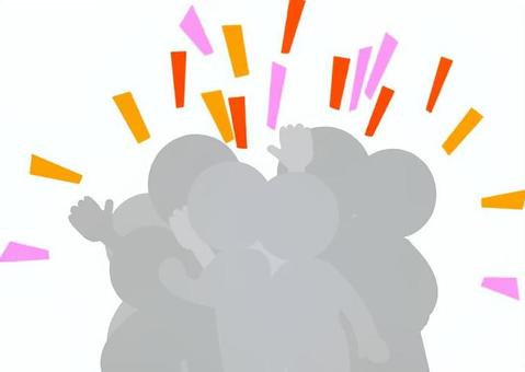 声援を送る人だかり 賑やか,騒ぐ,うるさい,ガヤガヤ,観衆,ファン,群衆,一般人,人だかり,歓声のイラスト素材