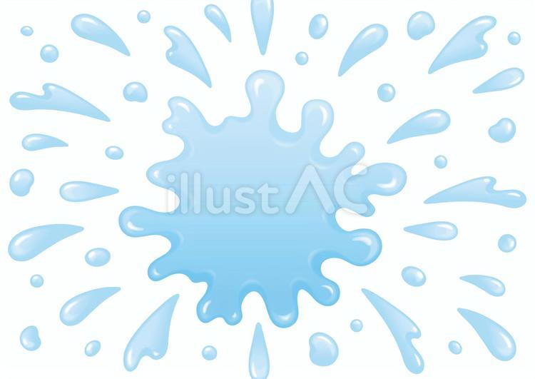 はじける水しぶきの放射状背景 水,サンバースト,水滴のイラスト素材