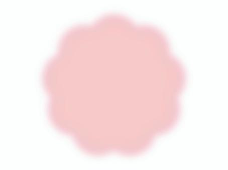 花型のふんわりフレーム フレーム,ピンク,ふんわり,花型,ぼかし,もくもく,柔らかいのイラスト素材