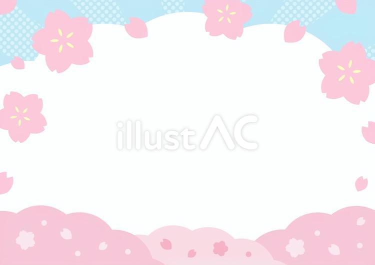 桜の春の背景・新生活 春,桜,さくらのイラスト素材