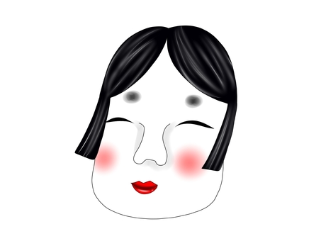 【절분】오카메, JPG 및 PNG 【절분】오카메, 절분, 가면, 거북이, JPG 및 PNG