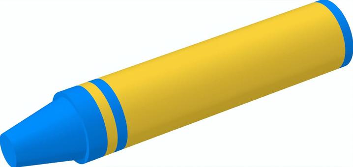 クレヨン 文房具,画材,クレヨン,青色,円筒形,蛍光色,3dcg,立体,デフォルメ,背景透過のイラスト素材