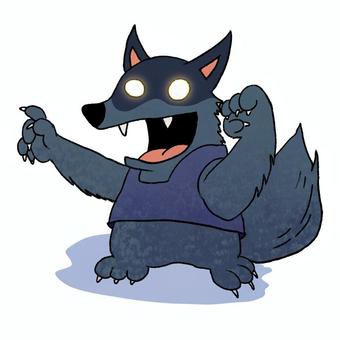 狼男 狼男,狼,怪物,オオカミ,狼人間,男,獣,獣人,人狼,変身のイラスト素材