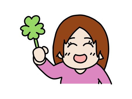 四つ葉のクローバーを持って喜ぶ女の子 四つ葉のクローバー,女の子,子供,無邪気,幸運,笑顔,喜ぶ,幸せ,希望,ポジティブのイラスト素材