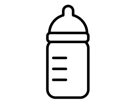 哺乳瓶のアイコン 哺乳瓶,アイコン,授乳室,マーク,子育て,赤ちゃん,ベビー,ピクトグラム,ママ,デフォルメのイラスト素材