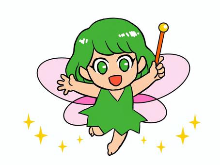 魔法を使う妖精の女の子 魔法を使う妖精の女の子 妖精,女の子,羽のイラスト素材