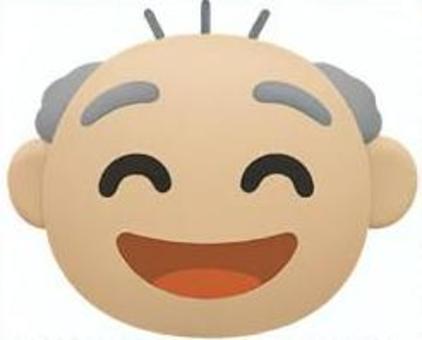 禿髪翁キャラ６ 人物,おやじ,老人,顔,表情,禿げおやじのイラスト素材