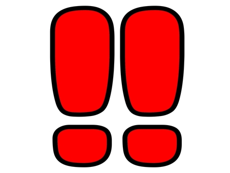 びっくりマーク　２つ　赤 びっくりマーク,赤,エクスクラメーションマーク,感嘆符,ビックリ,驚き,衝撃,ショック,気づき,発見のイラスト素材