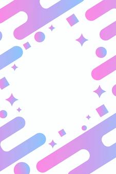 ポップなグラデメンフィス背景 紫 縦 背景,メンフィス,グラデーション,フレーム,幾何学,かわいい,ポップ,ピンク,水色,紫のイラスト素材