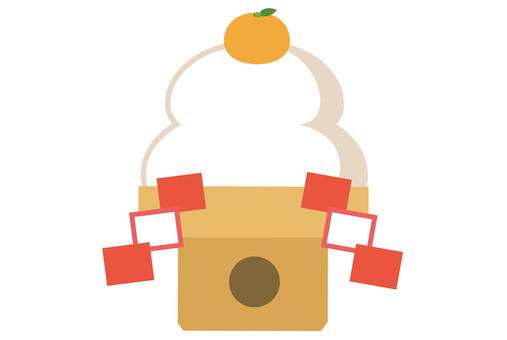 Kagami mochi New Year's material icon, , JPG, PNG and AI