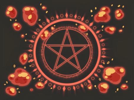 紅水系魔法陣, JPG 紅水系魔法陣, 魔術, 閃光, 簡單, JPG