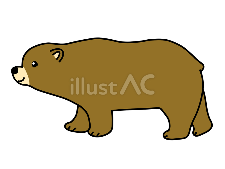 かわいいクマのイラスト クマ,動物,生き物のイラスト素材