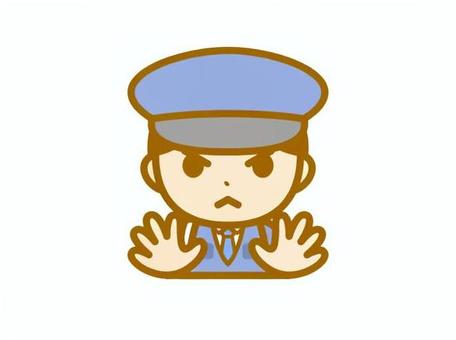 警備員の静止ポーズ 警備員,人物,静止,制服,禁止,男性のイラスト素材