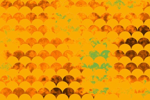 オレンジの鱗模様とマーブルテクスチャ パターン,鱗,テクスチャ,オレンジ,黄色,背景,マーメイド,幾何学,リキッド,マーブルのイラスト素材