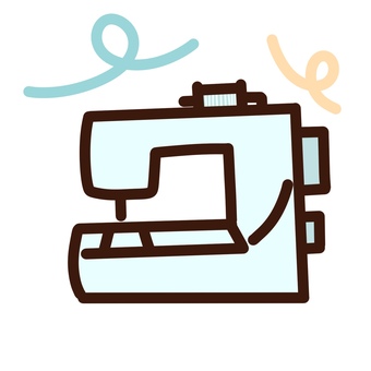 ミシン 電動ミシン,裁縫,ハンドメイド,糸,針のイラスト素材