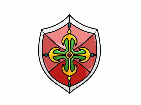 盾 盾,装飾,防御,金属,防具のイラスト素材