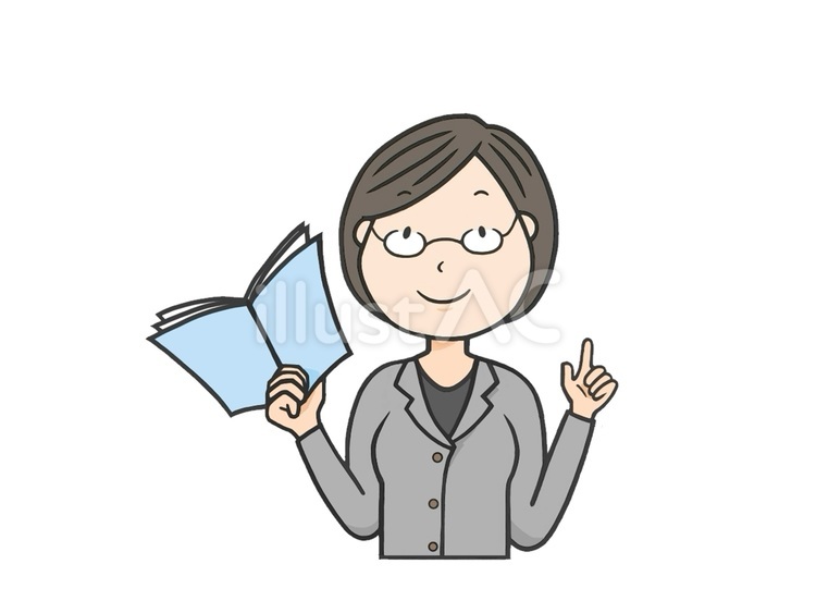 学校で教える眼鏡の女性教師(先生） 女性,先生,教師のイラスト素材