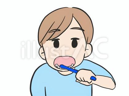 歯磨きをする男の子