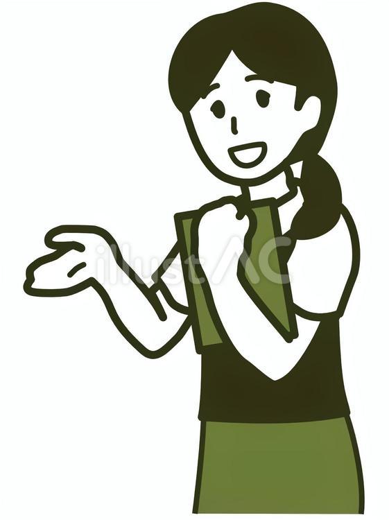 ご案内 案内係,銀行,店員のイラスト素材