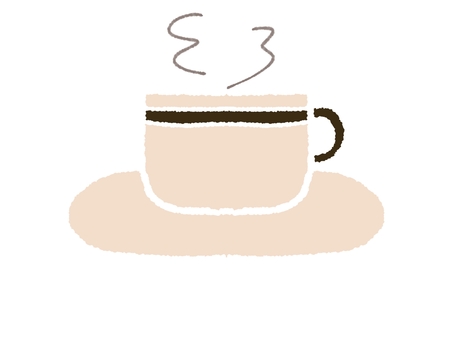 コーヒータイム コーヒー,ティータイム,ティーカップ,ゆげ,カフェ,食器,挿し絵,アクセント,シンプル,おしゃれのイラスト素材