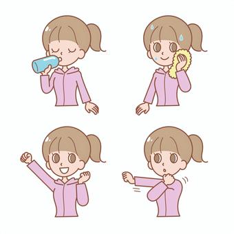 與運動相關的姿勢(女), JPG 和 PNG 與運動相關的姿勢(女), 人物, 女子, 女孩, JPG 和 PNG