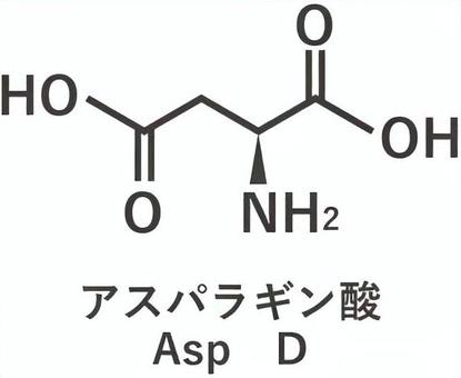 アスパラギン酸 アミノ酸,成分,構造式,化学式,栄養素のイラスト素材