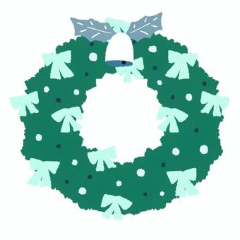 シンプルお洒落なクリスマスリース シンプルお洒落なクリスマスリース クリスマスリース,リース,冬,クリスマス,オシャレ,シンプル,リボン,12月のイラスト素材