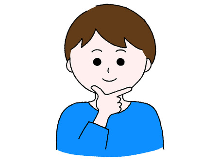 得意げな男性 男性,人物,考えている,思考,自慢,調子がいいのイラスト素材