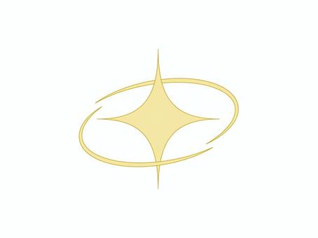 星のマーク ワンポイント,星,マーク,アイコン,シンボル,飾り,金色,ゴールド,輪,縁取りのイラスト素材