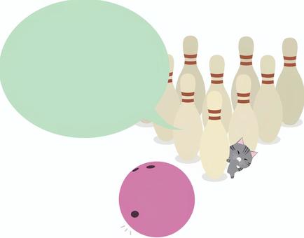 Bowling_cat_mackerel _ balloon, , JPG, PNG and AI