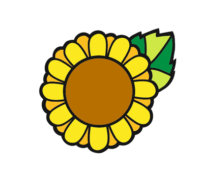 Letter 74, sunflower, flower, plant, JPG, PNG and AI