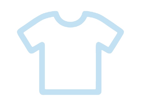 水色のTシャツのアイコン 半袖tシャツ,半袖,tシャツ,白t,シャツ,トップス,衣類,洋服,アパレル,カジュアルのイラスト素材
