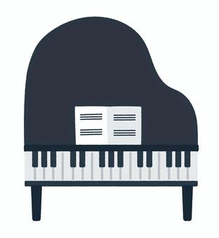 かわいいシンプルなグランドピアノ ピアノ,グランドピアノ,楽器,音楽,趣味,発表会,秋,冬,文化祭,習い事のイラスト素材
