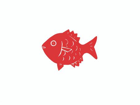 めで鯛スタンプ 鯛,スタンプ,魚,はんこ,めでたい,紅白のイラスト素材