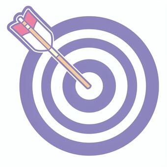 パステルカラーかわいいイラスト弓道 弓道,弓道部,矢,的,フラットデザイン風,ピクトグラム風,ベクター,アウトライン,カラー,デフォルメのイラスト素材