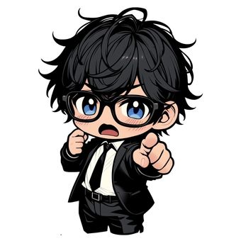 指をさすサラリーマン