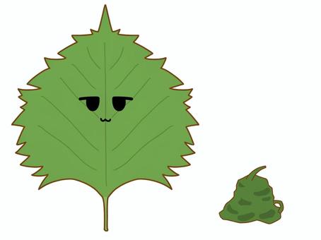 ジト目の大葉アイコン(きざみ) ジト目の大葉アイコン(きざみ) 野菜,大葉,薬味,葉物野菜,かわいい,アイコン,顔,シンプル,手描き,ジト目のイラスト素材