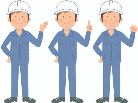 Construction worker_whole body 01_uniform 04, construction, operator, construction site, JPG, PNG and AI