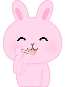 うさぎ否定 ウサギ,否定,拒否,謙遜,違う,笑顔,動物,ラビット,バニー,ヘアーのイラスト素材
