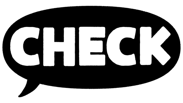 CHECKの吹き出し（白黒） check,チェック,吹き出し,注目,白黒,白文字,文字のイラスト素材