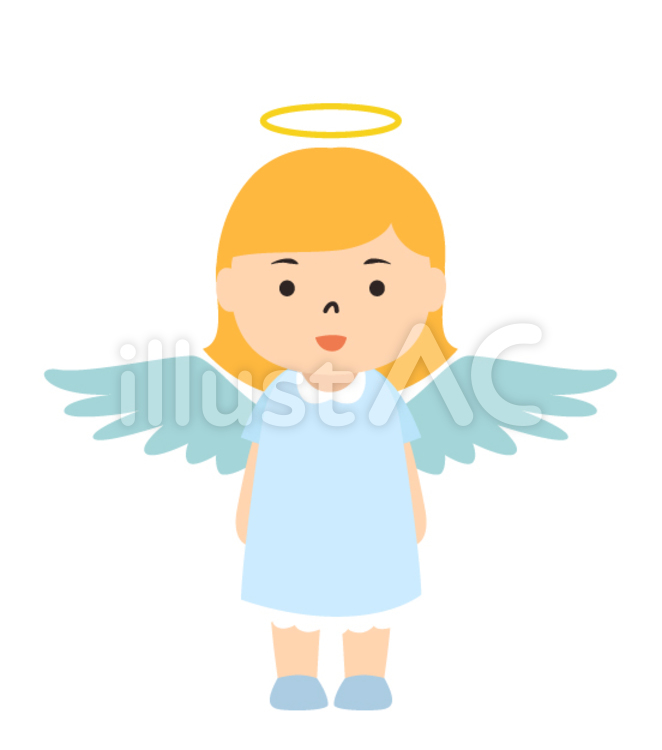 天使の仮装 天使,女の子,ハロウィンのイラスト素材