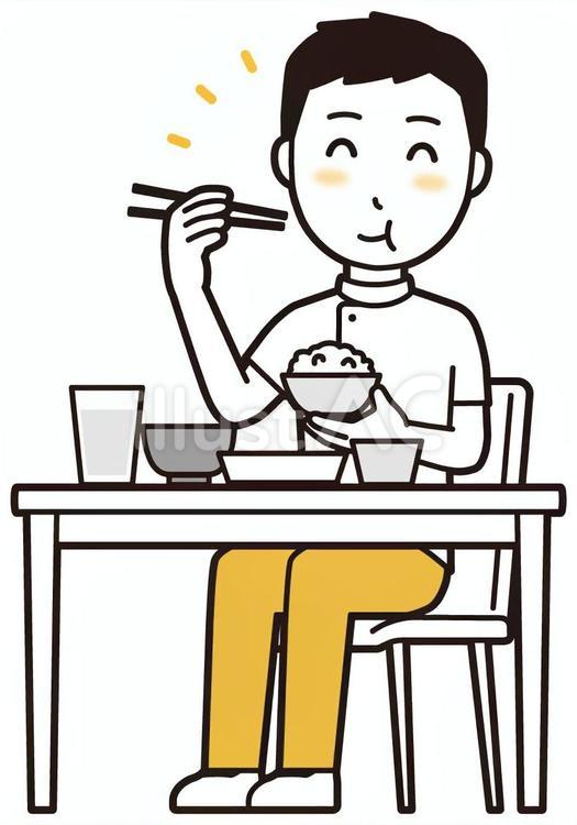  理学療法士男(黄)-321-全身 おいしい,理学療法士,整体師のイラスト素材