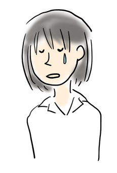 泣いている女性