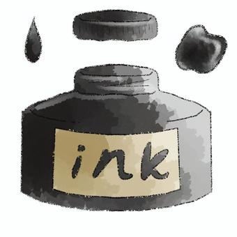 インク インク インク,墨汁,文具,水彩,鉛筆のイラスト素材